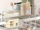 Hanging Wall Shelf / Organizer with 3 Hooks, Loft Style