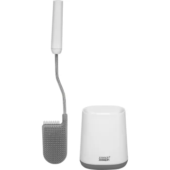 Joseph Joseph Flex Lite Toilet Brush with Holder, White/Grey