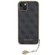 Guess iPhone 15 Plus Case 4G Charms Collection, Gray
