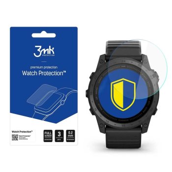 Garmin Tactix 7 3MK Hybrid Flexible Glass Tempered Watch Screen Protector, 3 pcs.