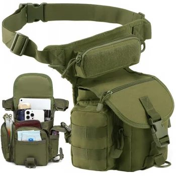 Tactical Drop Leg Bag, Military Waist Pack, Green