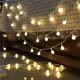 Garden Festoon Lights 10m with 100 LED Bulbs, Cool White