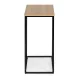 ModernHome C-Shaped End Table for Laptop Sofa Side Table with Metal Frame