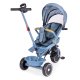 ECOTOYS 2-in-1 Kids Tricycle Stroller with 360° Rotating Seat and Canopy, Blue