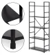 Modernhome CWJ6024144LG BLACK Wooden Shelf, 5 Shelves, Black