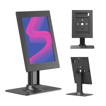 Maclean MC-958 B Tablet Countertop Kiosk Stand 12.4"-13", Key Lock, Black
