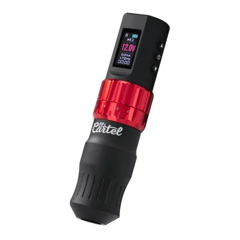 El Cartel VISPA Wireless Rotary Tattoo Machine, Black/Red