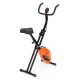 Folding exercise bike with mechanical resistance and computer ModernHome, orange