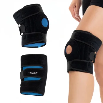 4FIZJO Knee Brace Stabilizer, Universal Size, Black/Blue