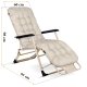 Sofotel ChillWell Beige Folding Garden Lounger with Cushion - Outdoor Relaxation Chair