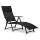 Folding Garden Sun Lounger MultiGarden with Adjustable Backrest, Black