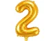 Foil Number 2 Balloon, 66 cm (26\"), Gold