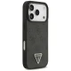 Guess iPhone 17 Pro Case Leather 4G Triangle Strass MagSafe, Black