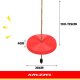 Kruzzel 00023554 Round Kids Swing, Red