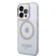 Guess iPhone 14 Pro Max Case Gold Outline MagSafe, Purple