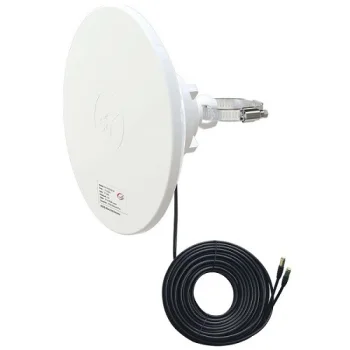 5G / LTE / CBRS 2x2 MIMO Dish Antenna, 1.7-4.2GHz, 2x 12dBi, IP67