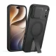 Tech-Protect Kevlar Aura MagSafe Case for iPhone 18 Pro / 17 Pro with Stand, Matte Black