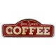 Металлическая ретро вывеска LED Fresh Brewed Coffee от Forever Light