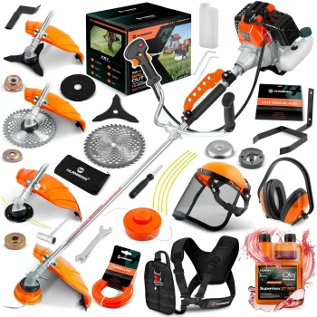Humberg HM-613 Petrol String Trimmer Brushcutter 55cc + Oil