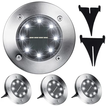 Solar Garden Lights 8 LED, 4 Pcs