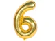 Foil Balloon Number 6 Birthday Party Decoration 66cm, Gold