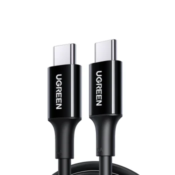 USB-C laidas Ugreen US300 USB-C į USB-C 5A 480 Mb/s 2 m, juodas