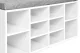 ModernHome WYJ-015 Shoe Cabinet with Seat, 10 Shelves, White