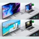 Choetech HUB-M15 9-in-1 USB-C Hub (HDMI, VGA, RJ45, SD/TF), Gray
