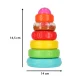 Educational Pyramid Tower Building Blocks Montessori Sensory Puzzle, 7 elements