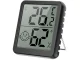 Digital Thermometer - Hygrometer with LCD Screen and Magnet, Black