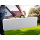 Plonos 180 cm White Folding Garden Bench - Sturdy Outdoor Seating