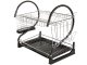 Two-Tier Dish Drainer, Black