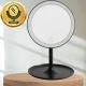 Bakalu Round LED Makeup Mirror, Black