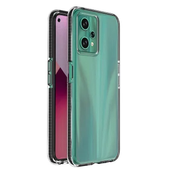 Dėklas Realme 9 Pro telefonui Spring Case su rėmeliu, juodas