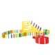 Domino Blocks Set with Airplane Launcher STEM Educational Toy for Kids