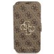 Guess 4G Big Metal Logo Book Case for iPhone 13 / 13 Pro, Brown
