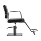 Hairdressing Chair Gabbiano Porto Black with Grey Base