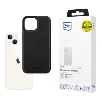 3mk Hardy Silky Leather MagCase for Apple iPhone 13, Black
