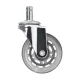 Activeshop Roll Speed Stool Wheels Set (5 pcs), Silver