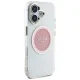 Guess IML Metal Colored Circle Classic Logo MagSafe iPhone 16 Case - Pink