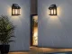 Solar Lamp with Motion and Dusk Sensor, Waterproof, 600lm, Black