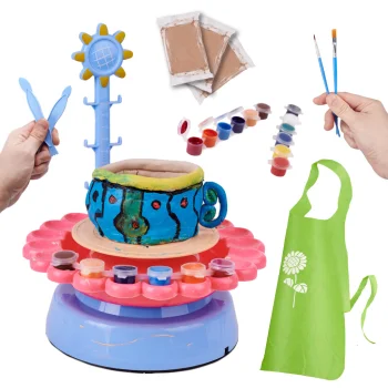 Children pottery creative set with clay and paints, 600g