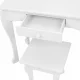 Kids vanity table with LED lighted mirror for girls, white