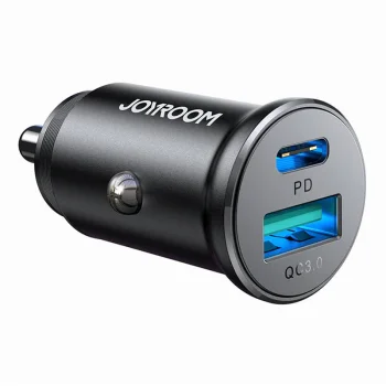 Joyroom JR-CCN05 30W Dual Car Charger (USB-A + USB-C), Black