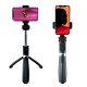 XO SS08 Selfie Stick with Tripod Telescopic Stand and Bluetooth Remote Control, Black