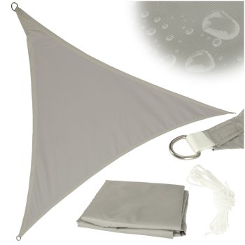 Waterproof Triangle Sun Shade Sail for Garden and Patio 3x3x3m, Grey