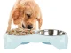 Double Bowl for Dogs and Cats with Removable Steel Bowls 2 x 350 ml