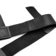 Discreet shirt stay straps with adjustable waistband, black