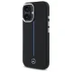 Mercedes iPhone 16 Case Silicone Blue Stripe MagSafe, Black