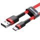 Baseus Cafule USB to USB Type C Data Charging Cable 3A 1m, Red+Black